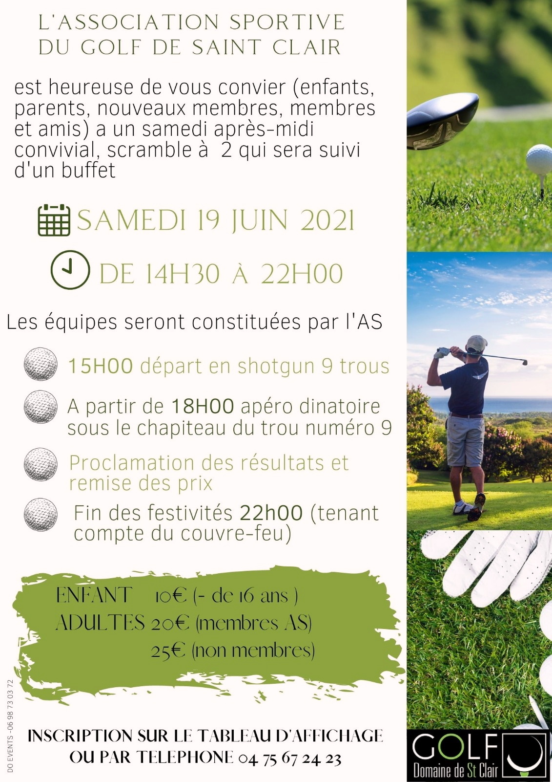 2021 animation AS Association sportive golf St Clair annonay ardèche