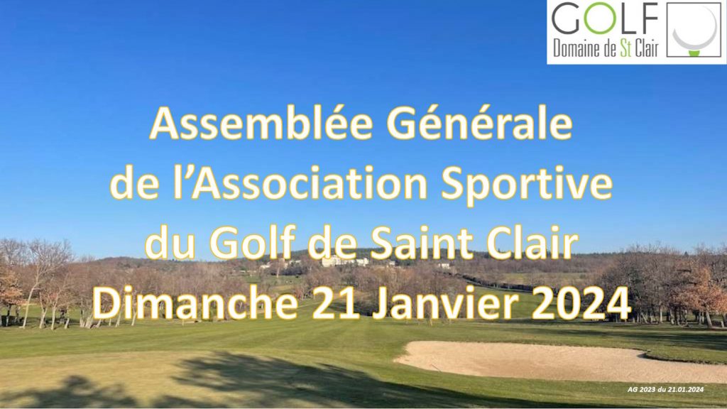 assemblee generale association sportive golf saint clair annonay ardeche