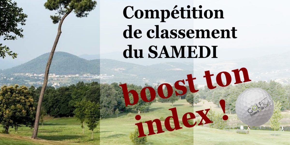affiche competition de classement samedi boost ton index golf saint clair annonay ardeche